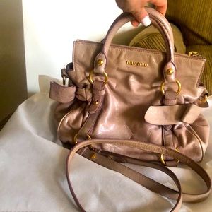 💗Authentic Miu Miu Mini Bow Bag Mughetto Light Pink
